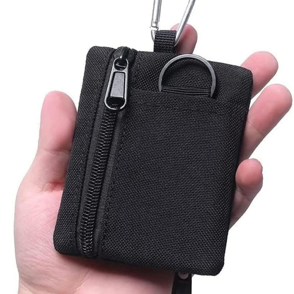Tactical Keychain Pouch - Military Mini Size Belt Gear EDC Pocket Organizer as C